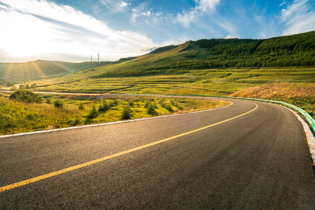 grasslands and road